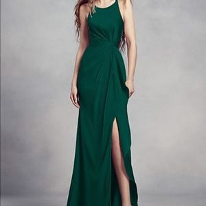 Vera Wang floor length bridesmaid dress BLUE